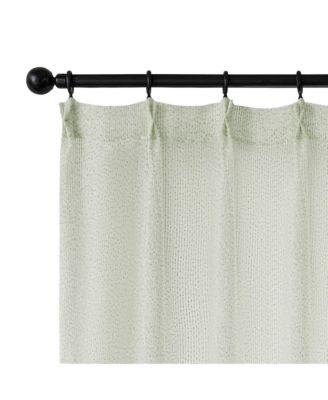 Madison Pinch Pleat Single Curtain Panel with Hooks and Rings, 38"X84"
