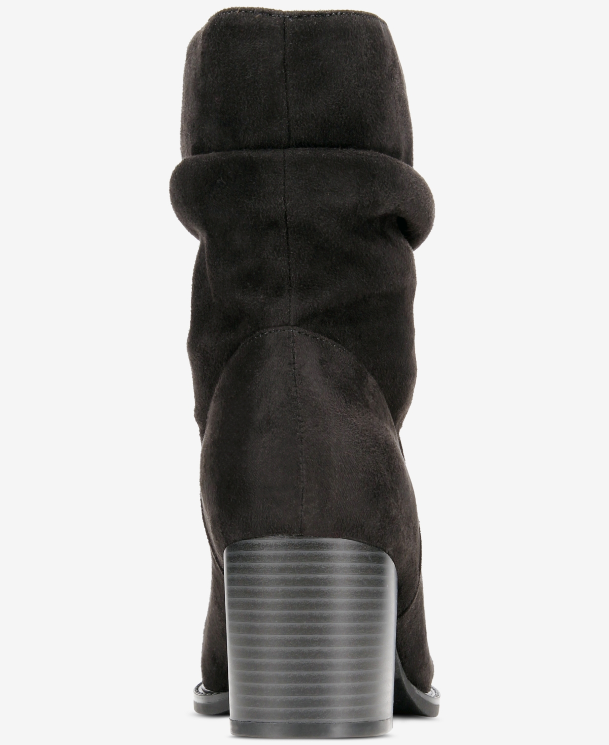 Style & Co Women's Genoviaa Scrunch Booties, Created For Macy's In Black Microsuede