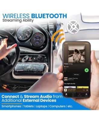 6.5'' Waterproof Marine Speakers with Bluetooth Amplifier, 4-Speaker System