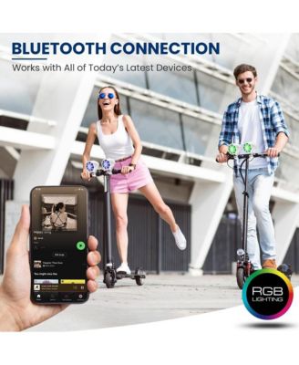 3.5" Waterproof Rated Off-Road Speakers - Compact PowerSport Vehicle Speaker System for Motorcycle or Car with RGB Lights and Remote Control (White)