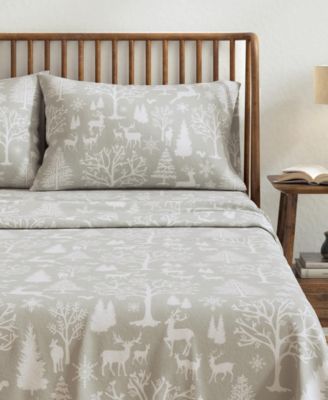 Lodge Print Ultra-Soft Turkish Cotton Flannel Sheet Set