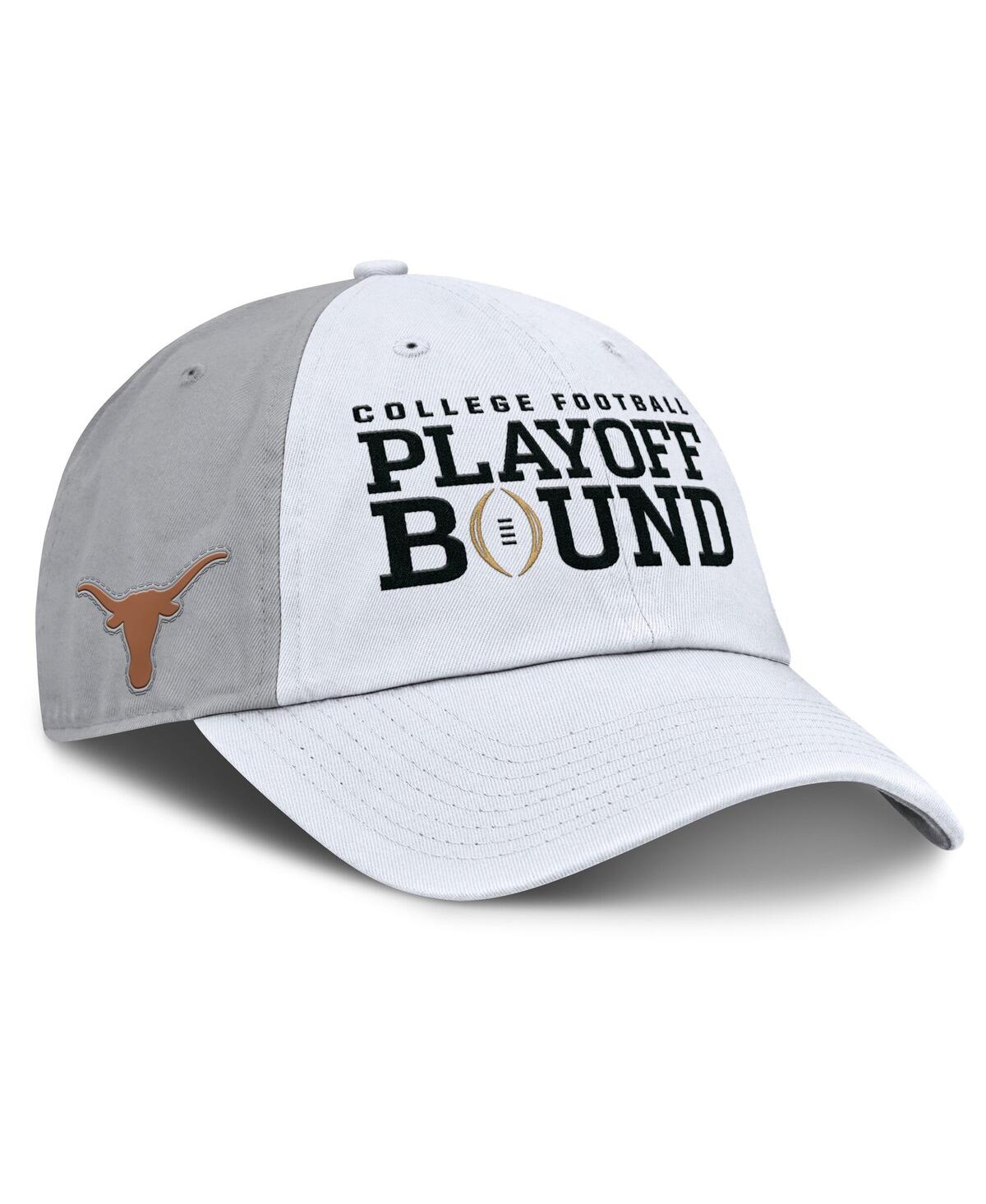 Nike Men's And Women's White/gray Texas Longhorns 2024 College Football Playoff Club Adjustable Hat In White,gray