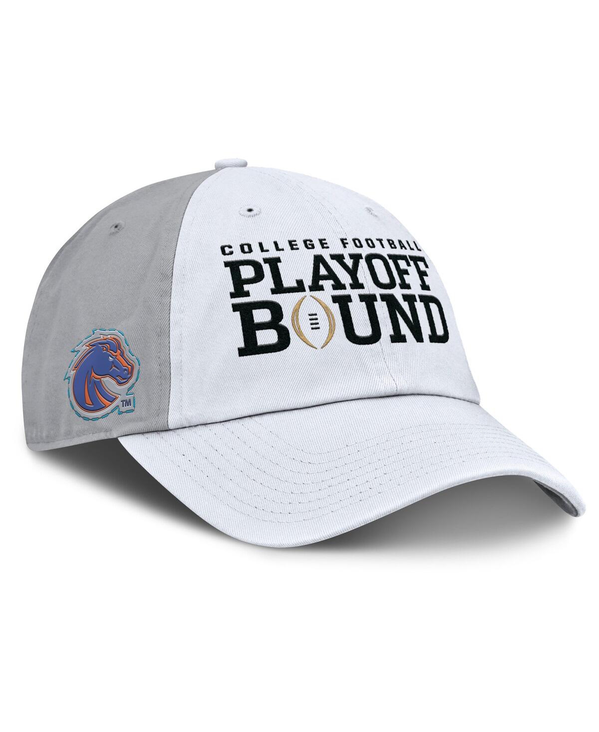 Nike Men's And Women's White/gray Boise State Broncos 2024 College Football Playoff Club Adjustable Hat In White,gray
