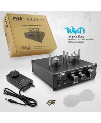 Bluetooth Tube Amplifier Stereo Receiver - 2 Vacuum Tube Power Amp, CD/DVD Inputs (L/R), 600W Peak Power