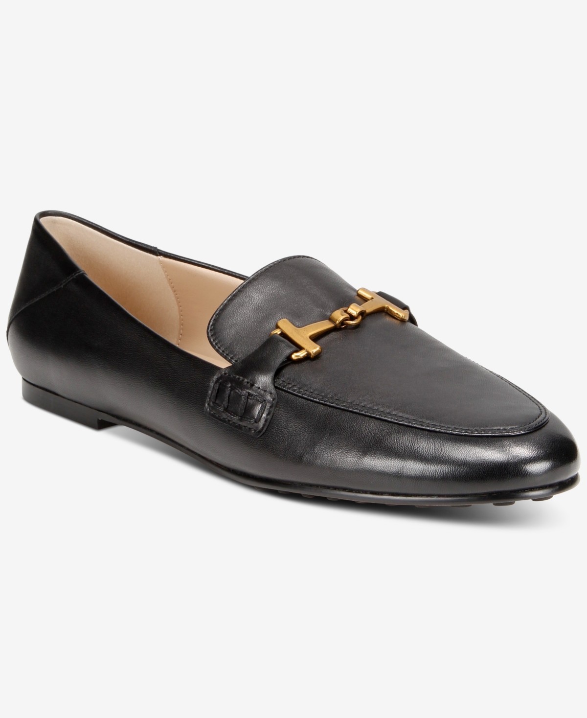 Giani Bernini Women's Beckhamm Memory Foam Slip On Loafers, Created For Macy's In Black Leather