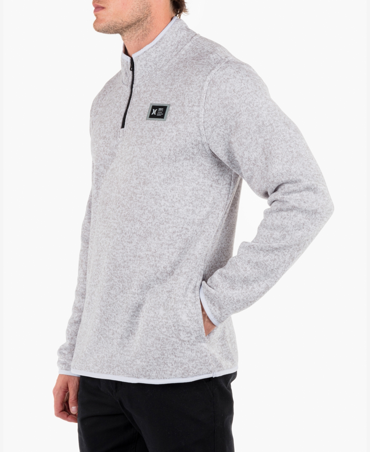 Hurley Men's Mesa Ridgeline 1/4 Zip Sweatershirt In White