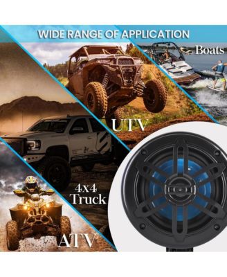 5.25   Waterproof Marine Box Speakers, 180W, 2-Way Off-Road System (Black)