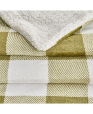 Velvet Plush Reversible Sherpa Throw Blanket
