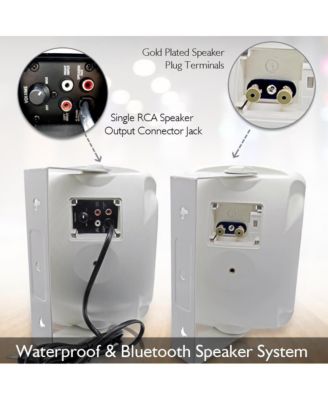 6.5” Bluetooth Wireless Waterproof Speakers - 800W Max Power, 2-Way Full Range Stereo Sound, Marine Grade, Indoor/Outdoor Use