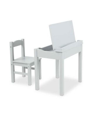 Wooden Lift-Top Desk and Chair