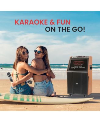 Portable Wireless BT Streaming Loudspeaker with 18.5" Touch Screen & Wireless Microphones