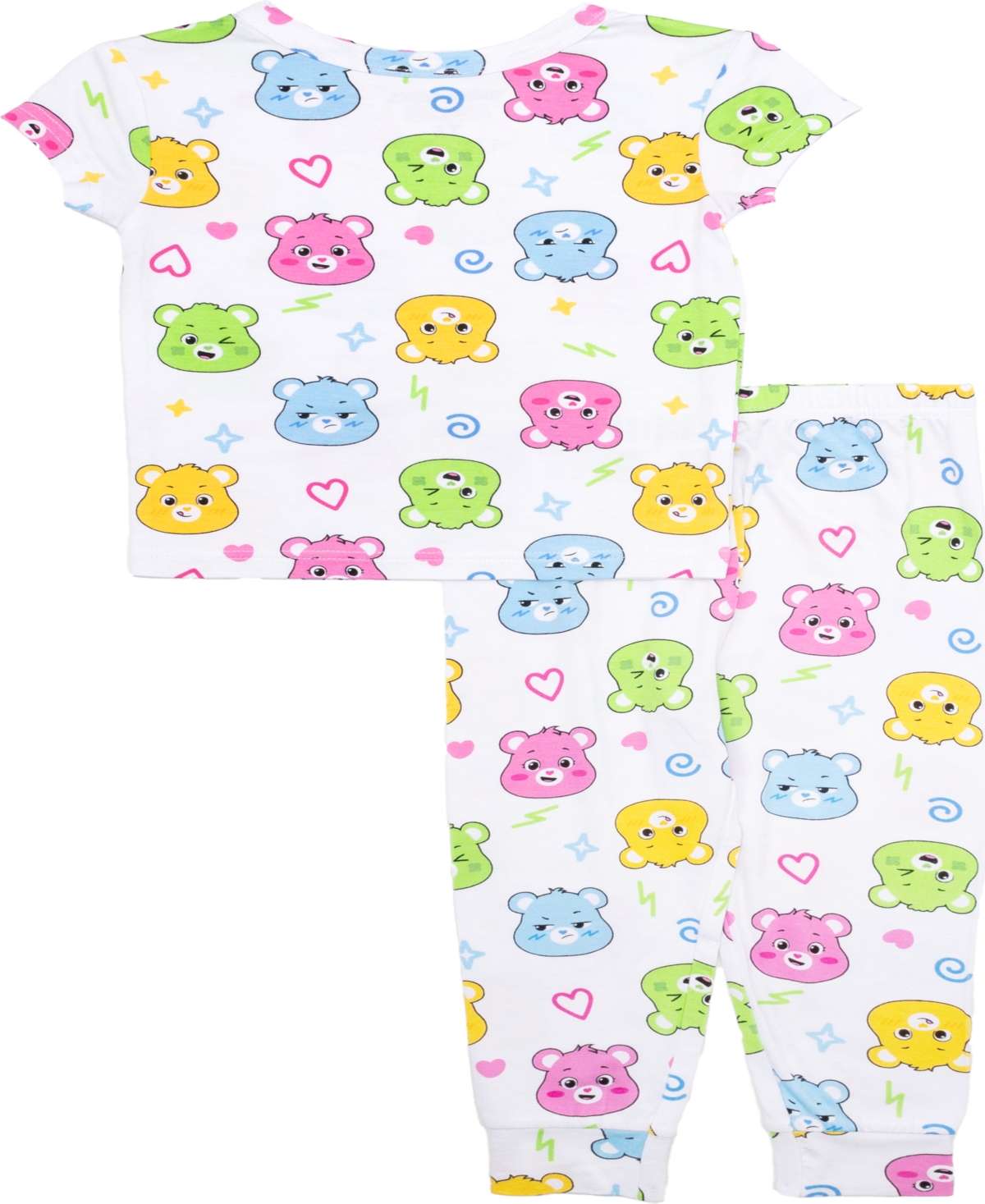 Care Bears Toddler Girls Short Sleeve And Long Pant Set, 2-piece Pajama Set In Assorted