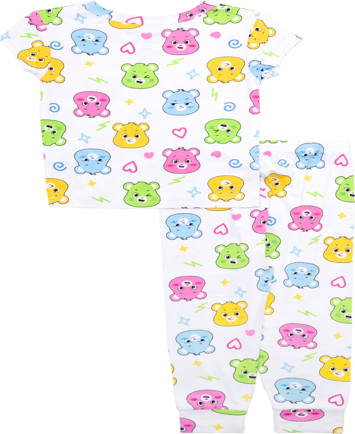 Care Bears Toddler Girls Short Sleeve And Long Pant Set, 2-piece Pajama Set In Assorted