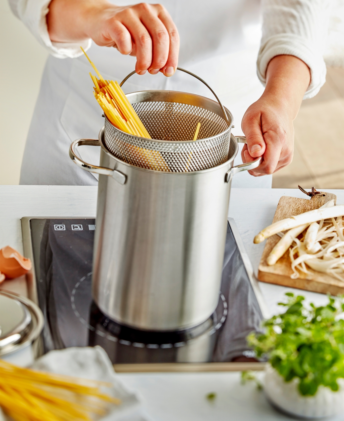 Demeyere 4.8-Qt. Stainless Steel Asparagus/Pasta Cooker Set
