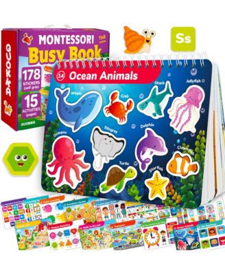Montessori Busy Book for Toddlers 3-5 Years with Interactive Pages