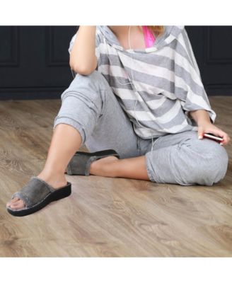 - Aspen Fuzzy Strap Ladies Arch Support Slides