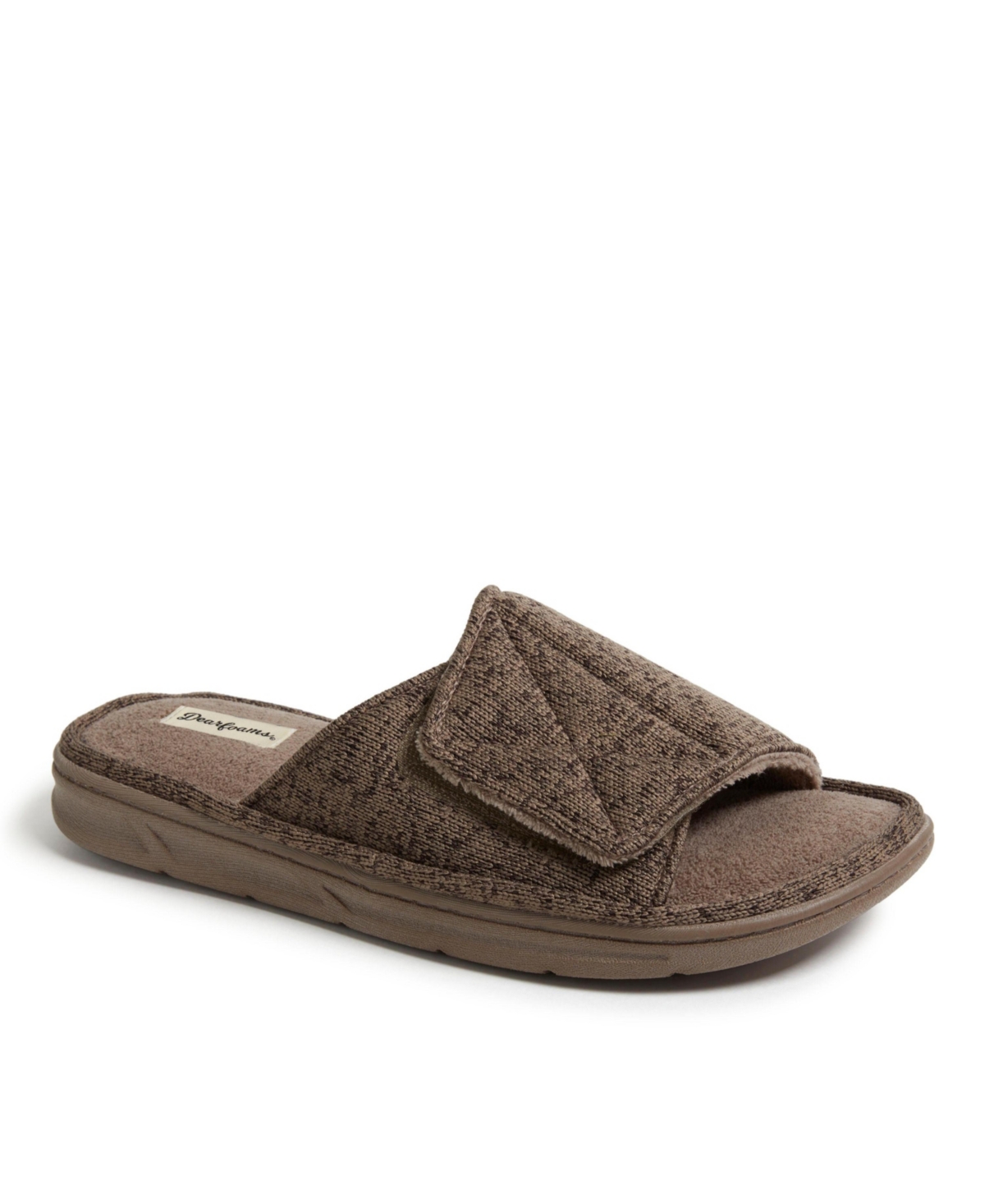 Men's Chase Marled Knit Adjustable Shower Slide House Slipper - Fossil