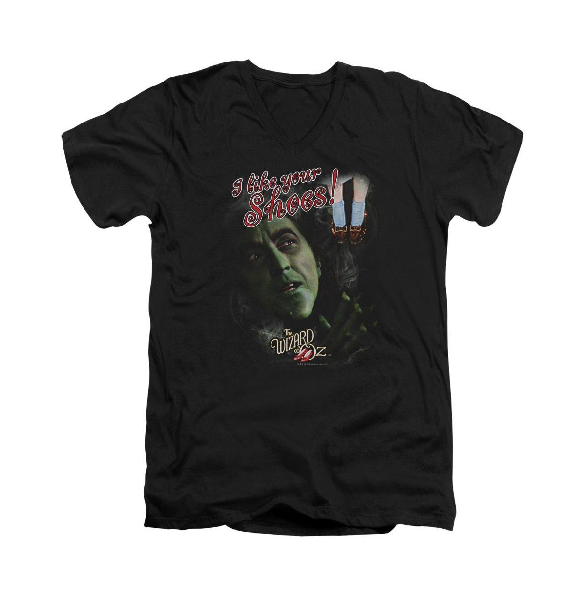 Mens I Like Your Shoes Short Sleeve Adult V Neck Premium Cotton Tee / T-Shirt - Black