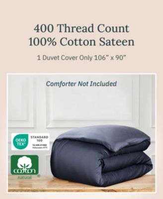 Luxury 400-Thread Count Cotton Sateen Duvet Cover, King