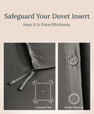 3-Piece Duvet Cover Set - 400 Thread Count 100% Cotton Sateen, Comforter Cover with 2 Pillow Shams by California Design Den