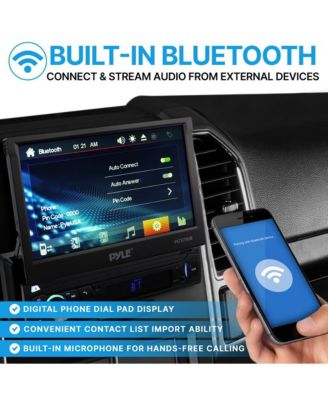 Single DIN Car Stereo Receiver, 7   Motorized Touchscreen, Bluetooth, 320W