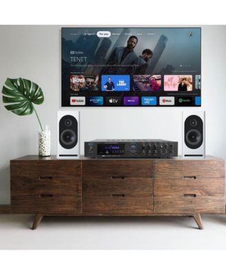 5-Channel Audio Amplifier - Multi-Source 1/4” Audio/Microphone Input, USB/SD Readers, FM Radio, Built-in Bluetooth for Wireless Audio Streaming