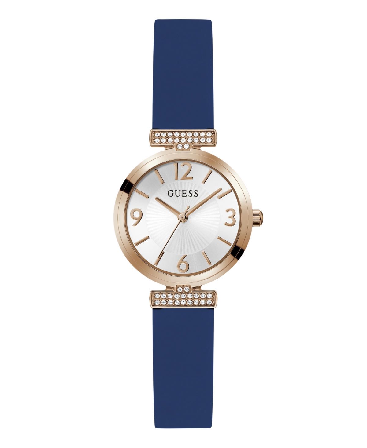 Guess Women's Analog Blue Silicone Watch, 28mm In Blue