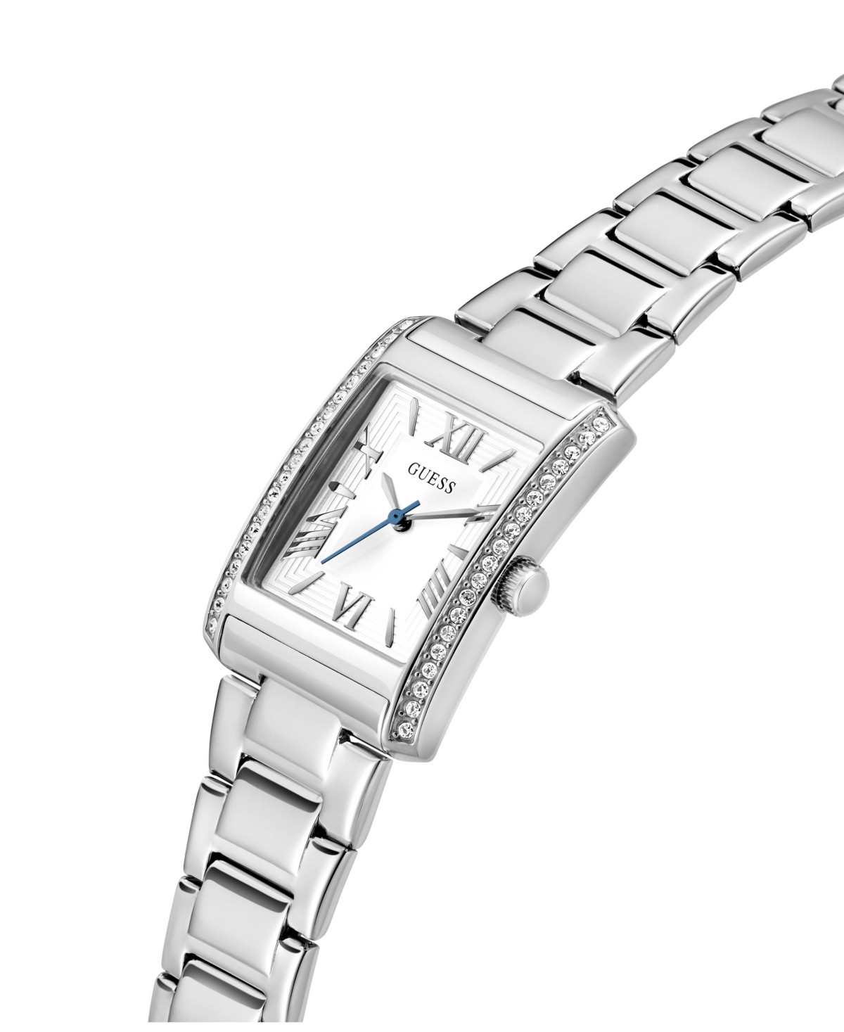 Guess Women's Analog Silver Tone Stainless Steel Watch, 27mm In Silver Tone