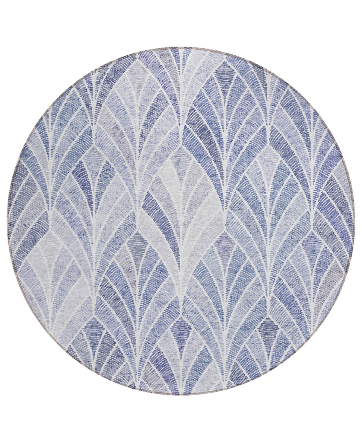 Addison Chantille Acn851 8' Round Area Rug In Denim
