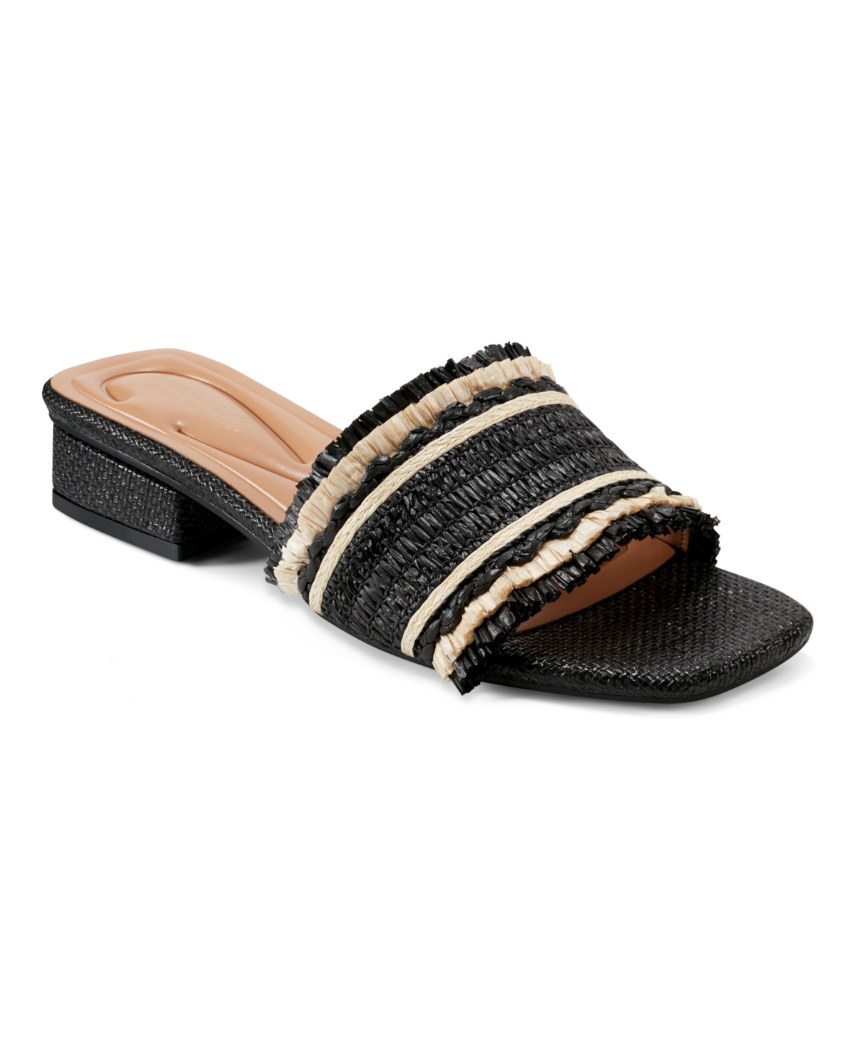 EASY SPIRIT WOMEN'S GRACIELA RAFFIA BLOCK HEEL SANDALS 