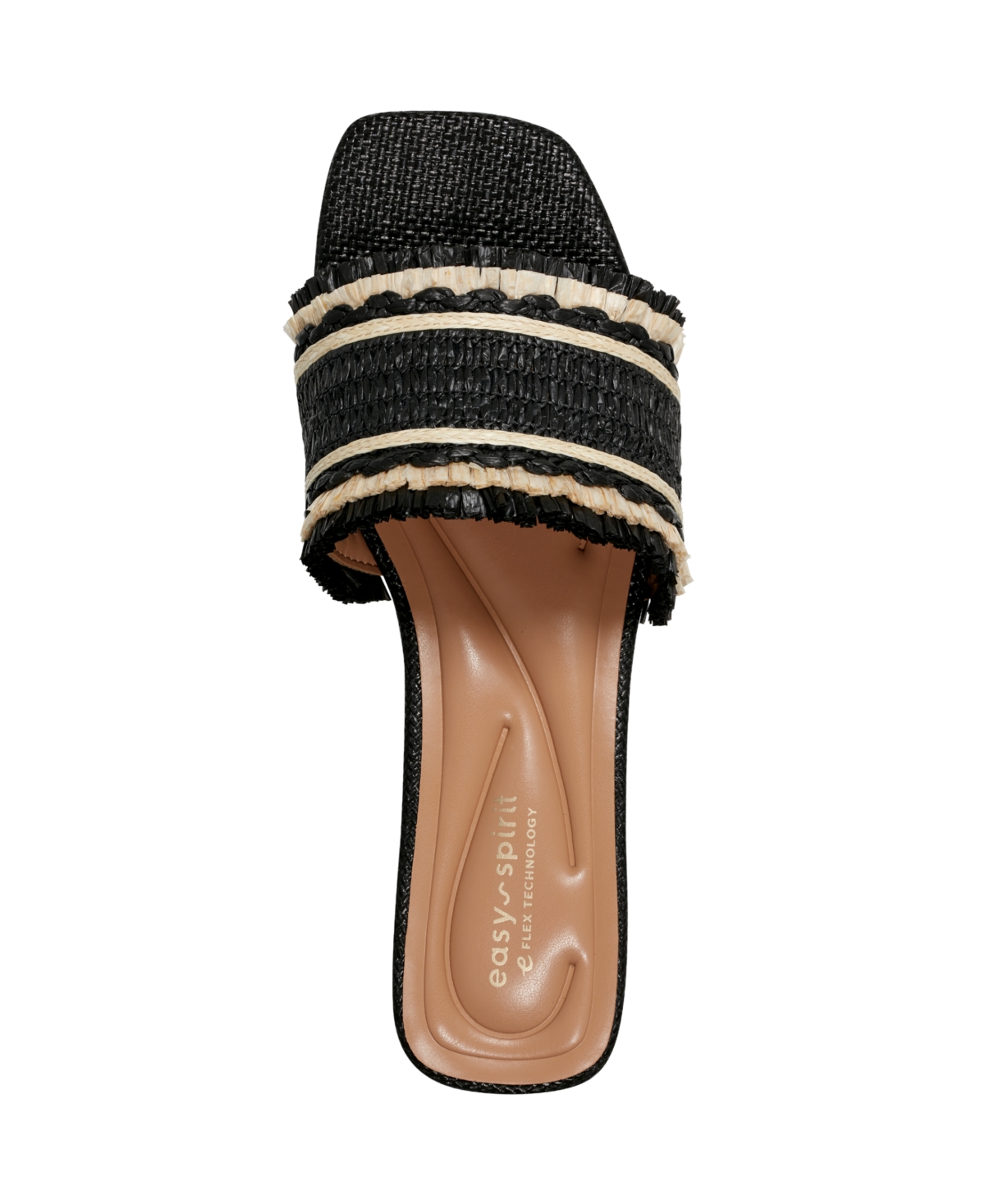 EASY SPIRIT WOMEN'S GRACIELA RAFFIA BLOCK HEEL SANDALS 