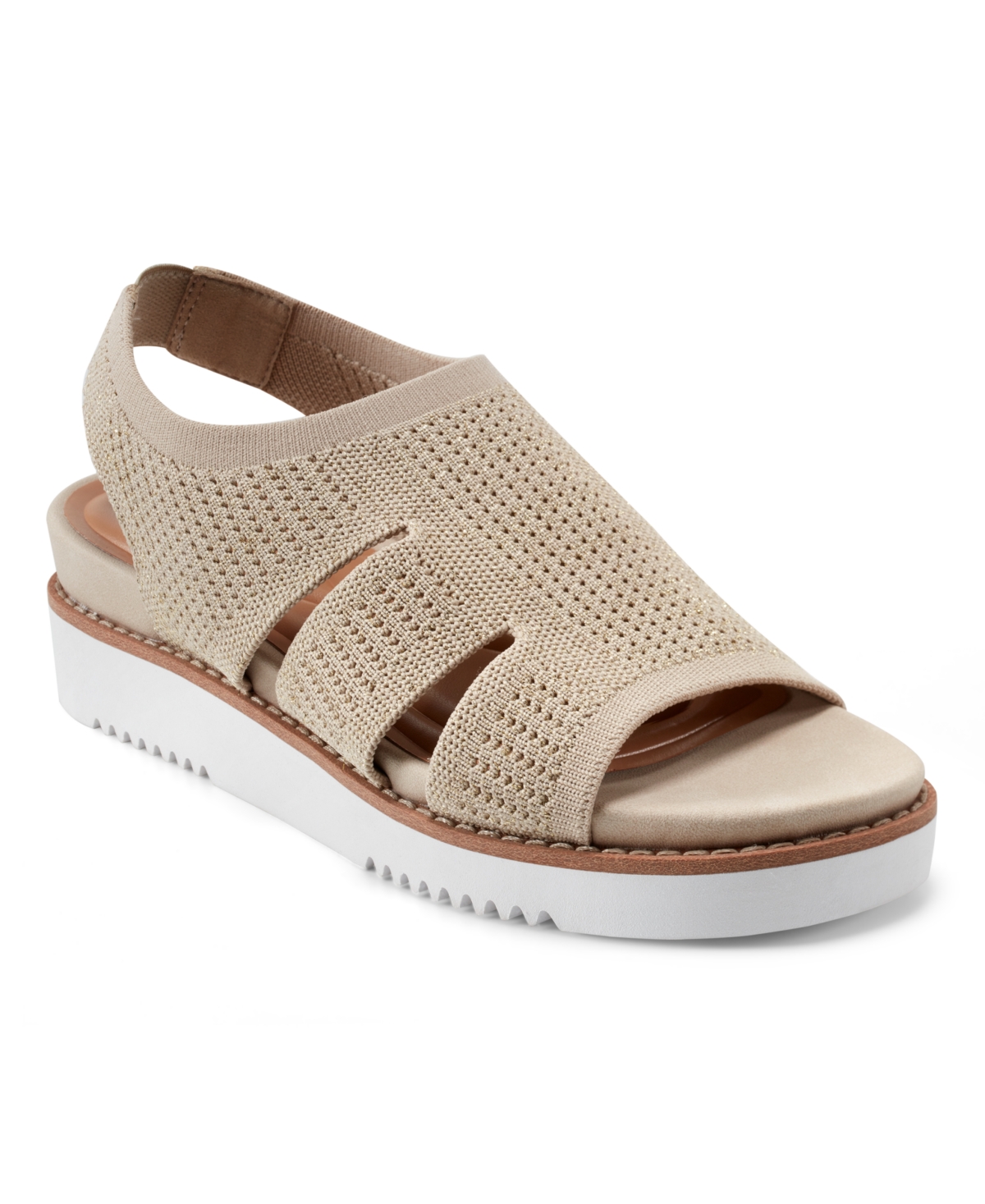 Shop Easy Spirit Women's Winslow Lightweight Knit Sandals In Beige,gold