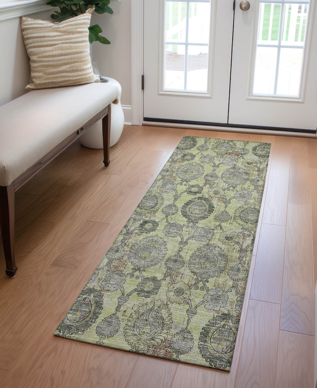 Addison Chantille Acn821 2'3"x7'6" Runner Area Rug In Sage