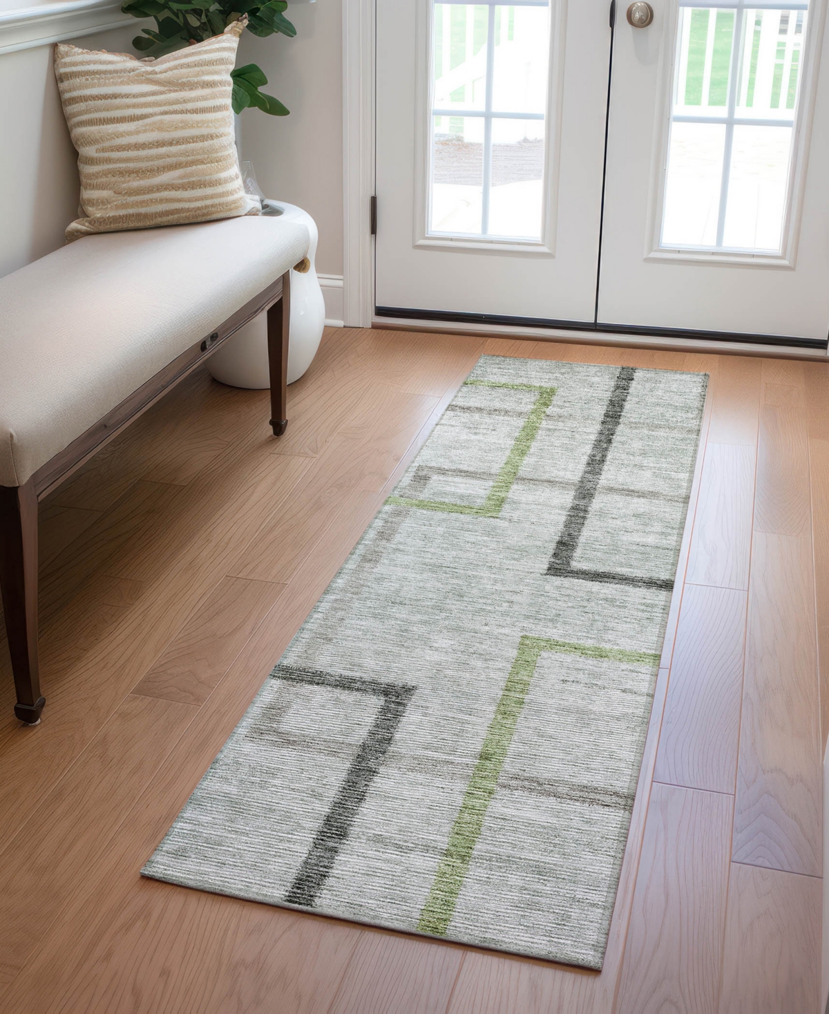 Addison Chantille Acn826 2'3"x7'6" Runner Area Rug In Green