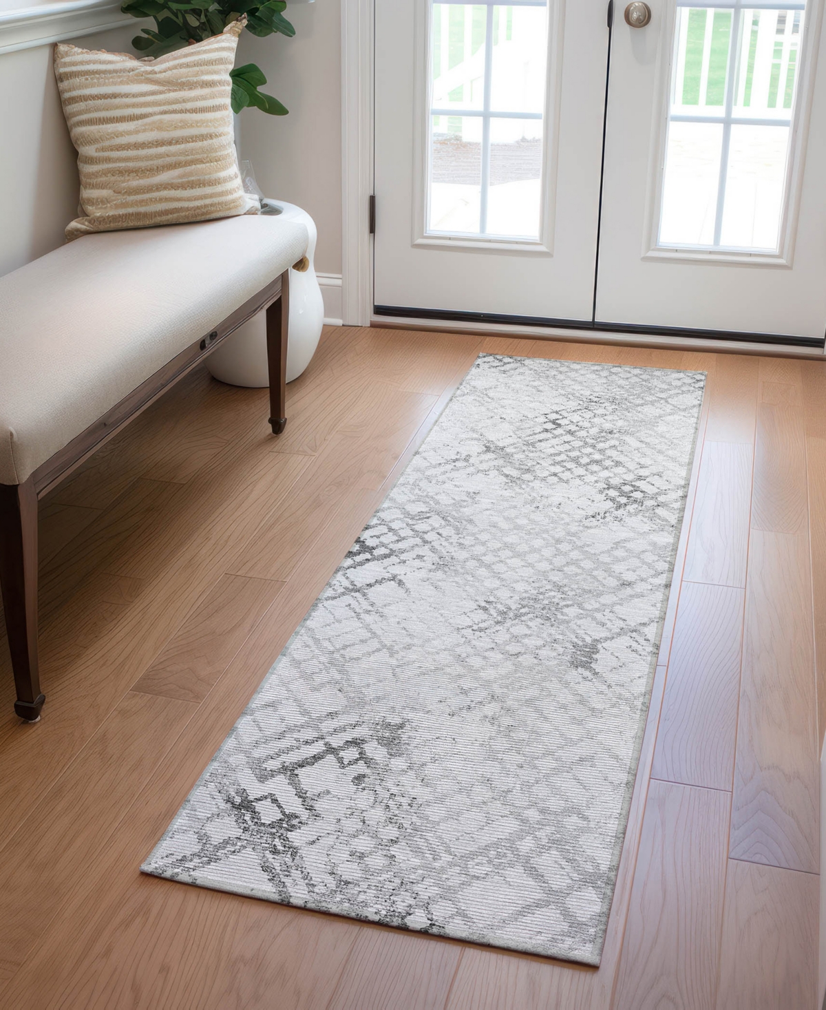 Addison Chantille Acn824 2'3"x7'6" Runner Area Rug In Gray
