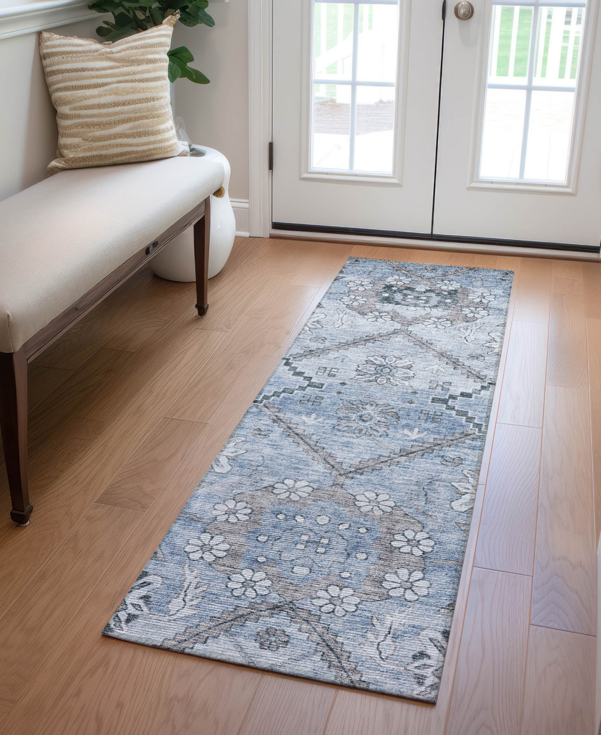 Addison Chantille Acn841 2'3"x7'6" Runner Area Rug In Blue