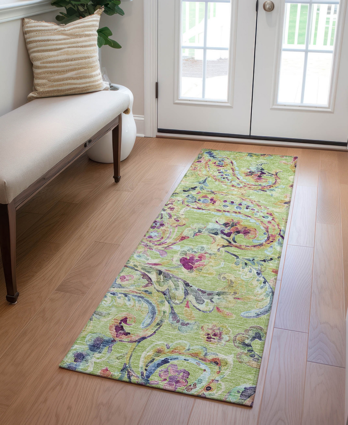 Addison Chantille Acn834 2'3"x7'6" Runner Area Rug In Sage