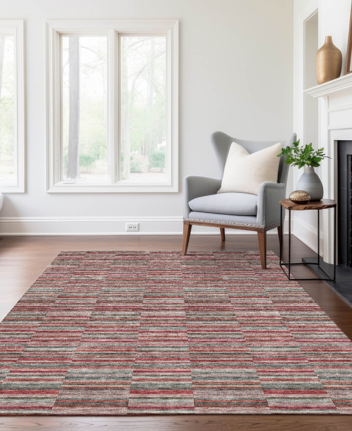 Addison Chantille Acn816 2'6"x3'10" Area Rug In Red
