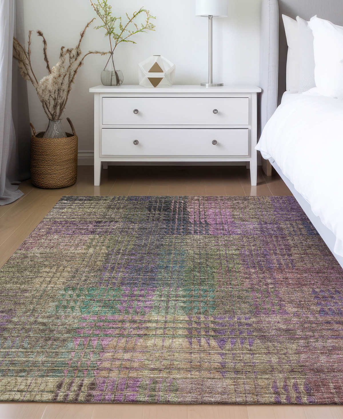Addison Chantille Acn828 5'x7'6" Area Rug In Plum