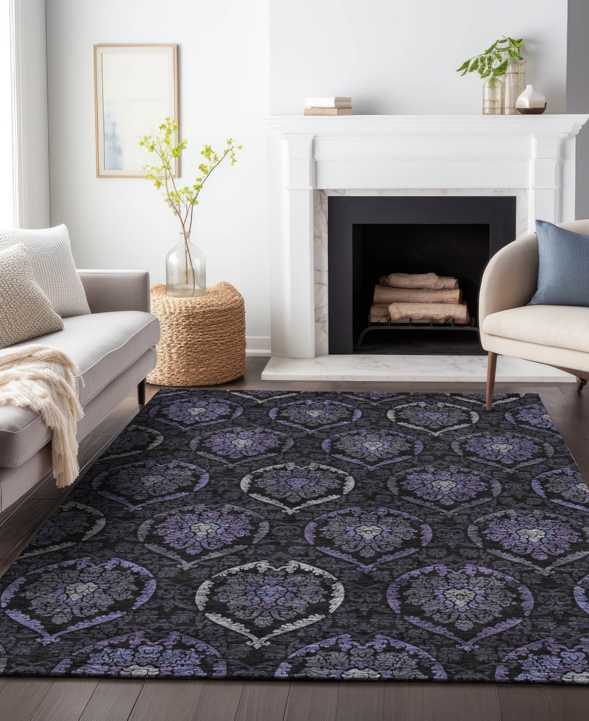Addison Chantille Acn809 8'x10' Area Rug In Purple