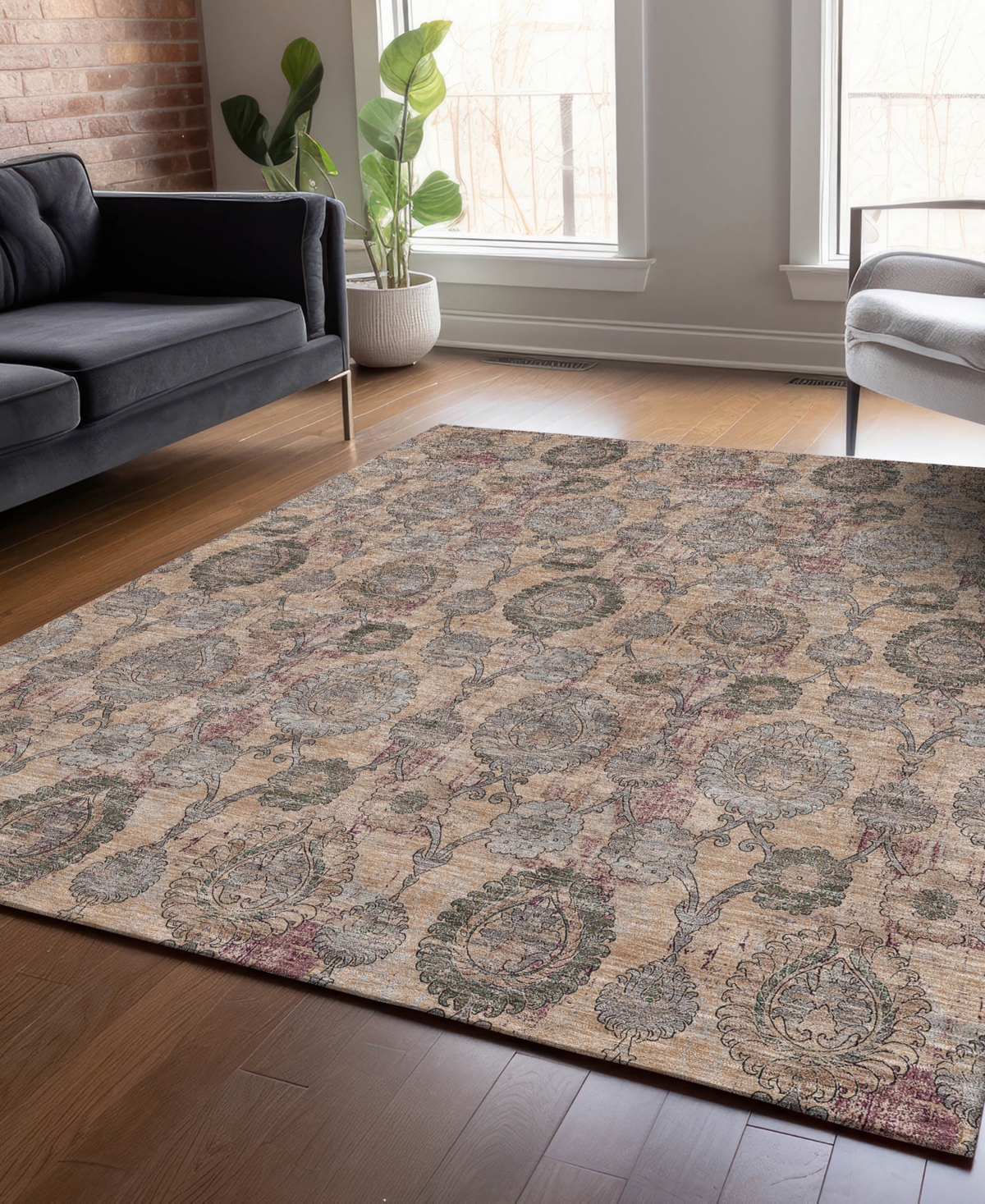 Addison Chantille Acn821 9'x12' Area Rug In Coral