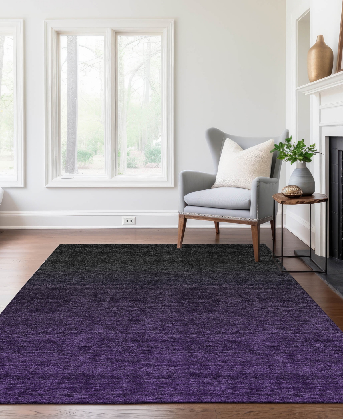 Addison Chantille Acn844 9'x12' Area Rug In Eggplant