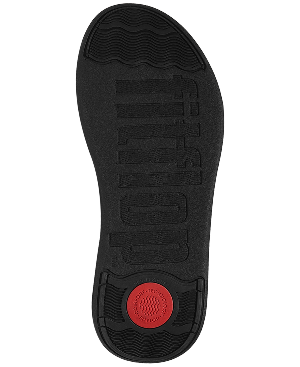 Fitflop F-mode Go Adjustable Platform Flip Flop In All Black