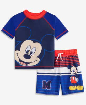 Toddler Boys Rash Guard & Swim Trunks Set