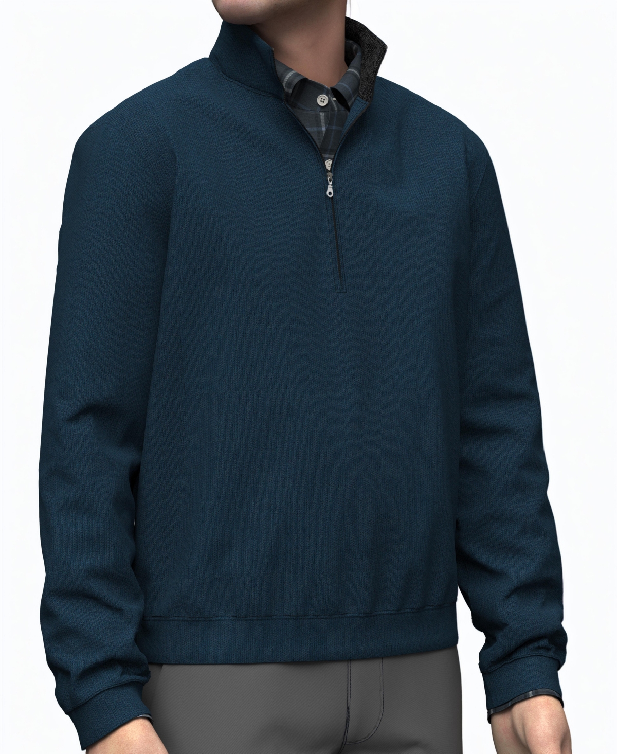 Scott Barber Men's Pima Interlock Zip Mock