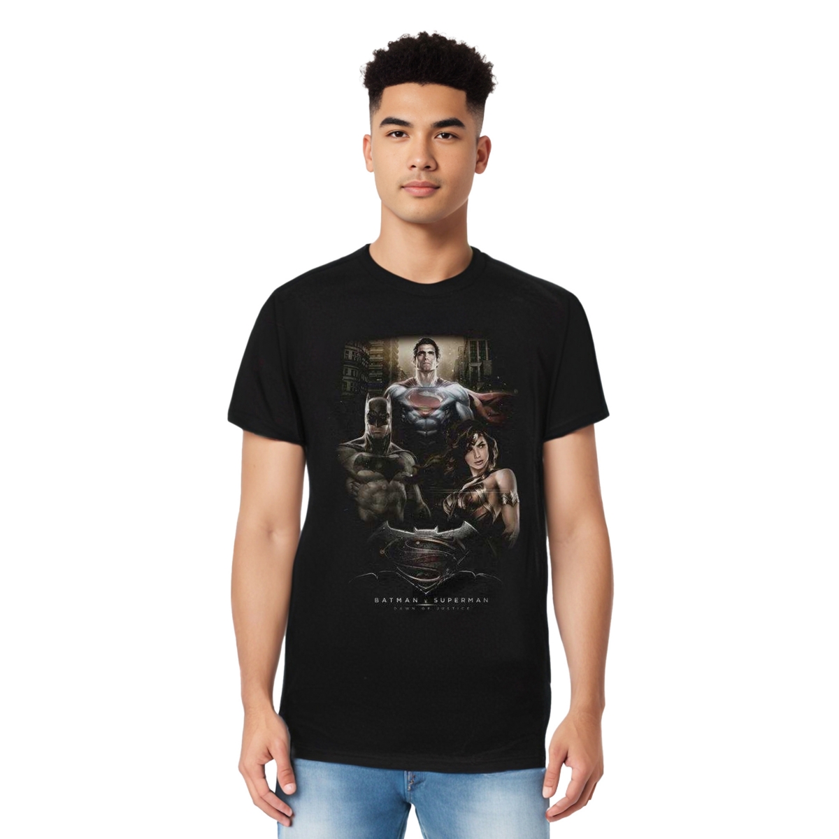 Mens The Three Short Sleeve Adult Tee / T-Shirt - Black
