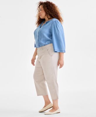 Plus Size Comfort Capri Pants