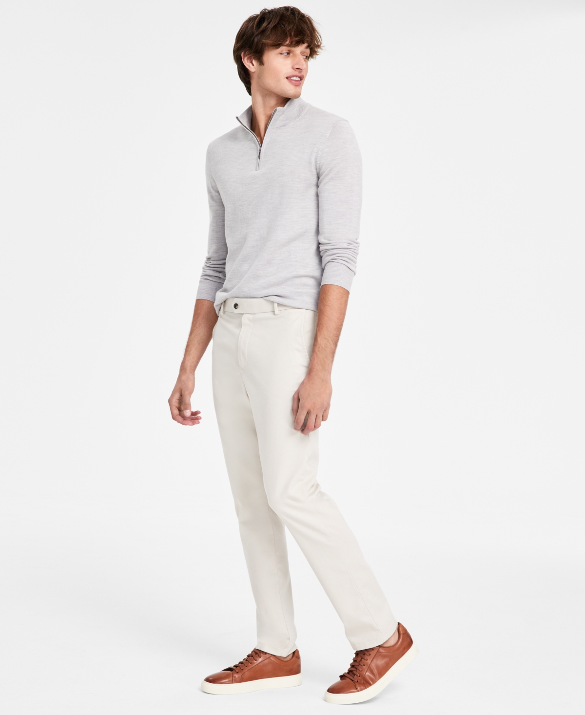 Charles Tyrwhitt Men's Ultimate Non-iron Chino Pants In Stone