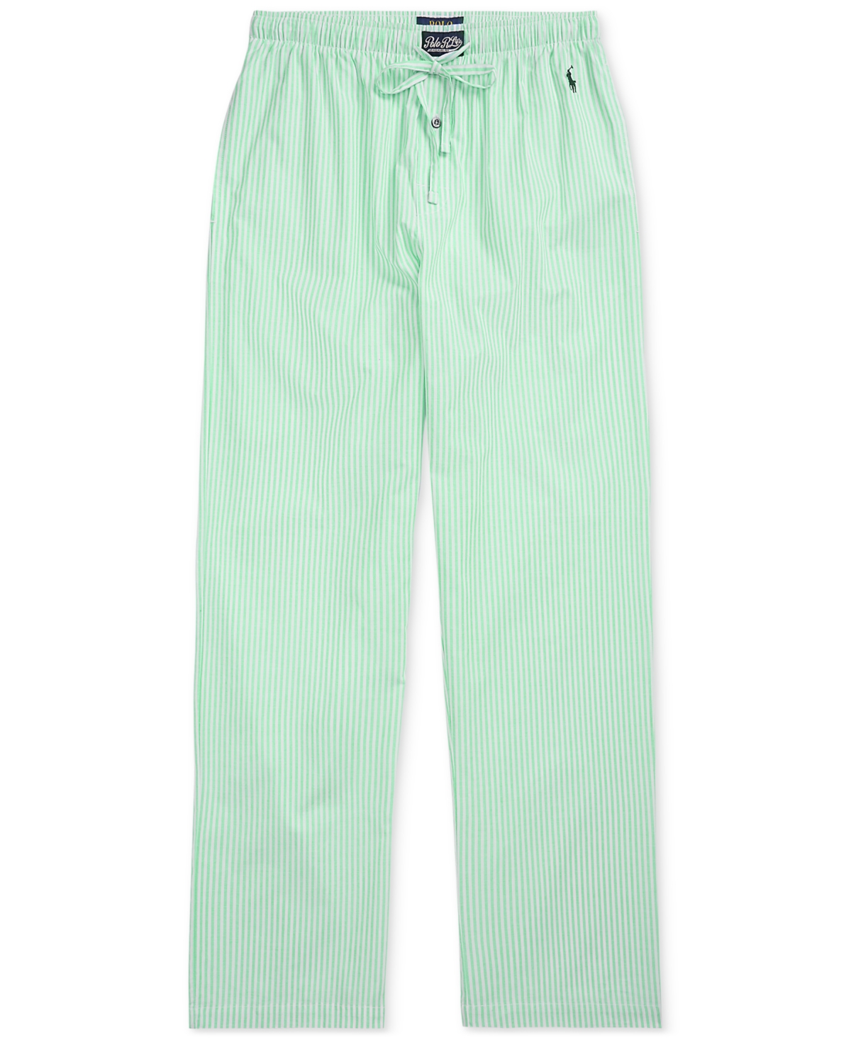 Men's Woven Pajama Pants - Golf Green Tick Stripe / Cruise Navy