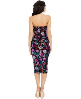 Women's Sequin Mesh Panel Erica Dress